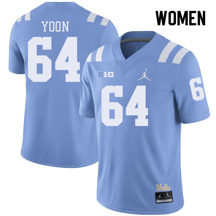 Women #64 Sam Yoon Big 10 Conference College Football Jerseys Stitched-Power Blue